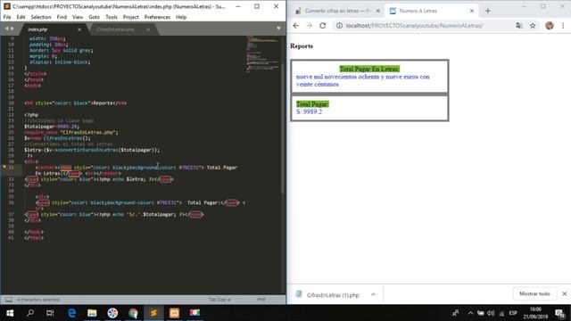 Como Convertir Total A Pagar de Numero a Letras con PHP (Fácil Rápido) Para Reportes