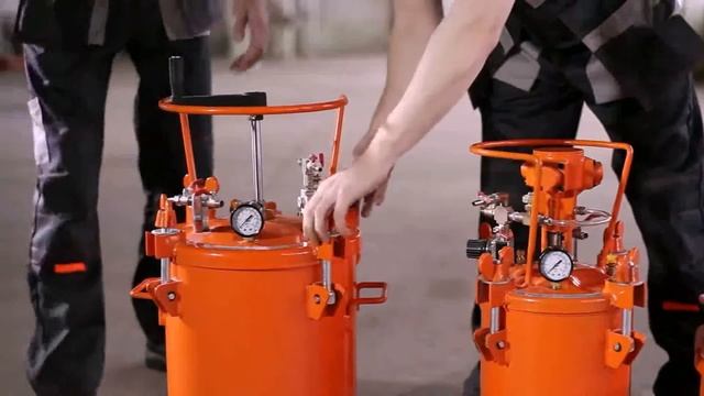 Красконагнетательные баки для краски, какие ониПневматическое распыление лакокрасочных материалов