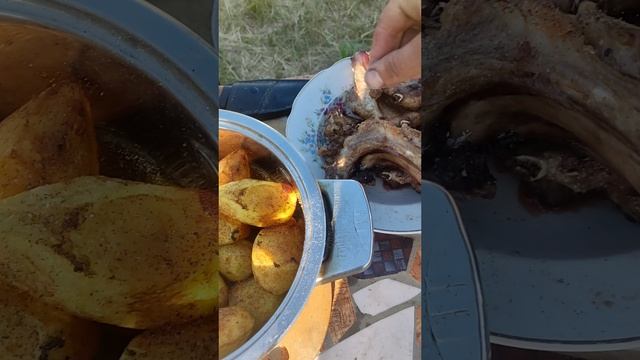 КАЗАН КЕБАБ ИЗ СВИНЫХ РЁБЕР В КАЗАНЕ НА КОСТРЕ, ПРОСТОЙ РЕЦЕПТ....