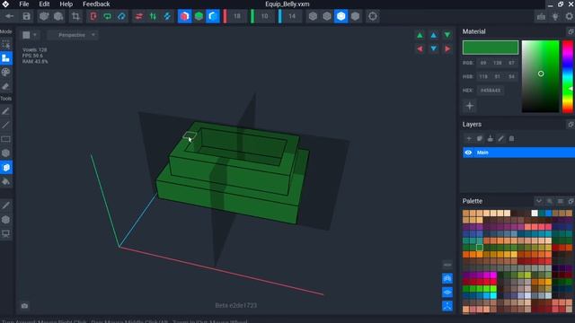 VoxEdit обучение, создаем одежду для аватара