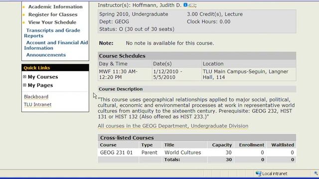 Register Online Using my.tlu.edu