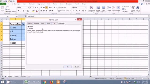 Protect selected cells in Excel sheet Protect ,unprotect cells in excel sheet