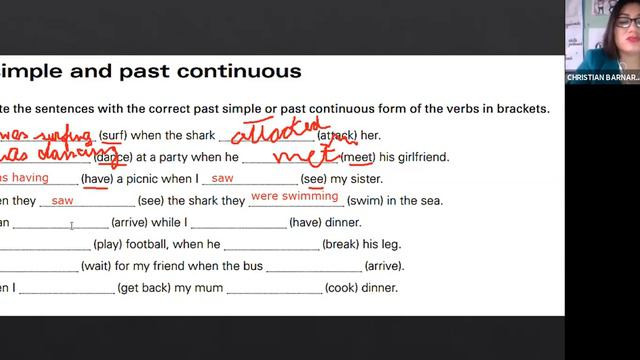 ZOOM: PAST SIMPLE VS PAST CONTINUOUS