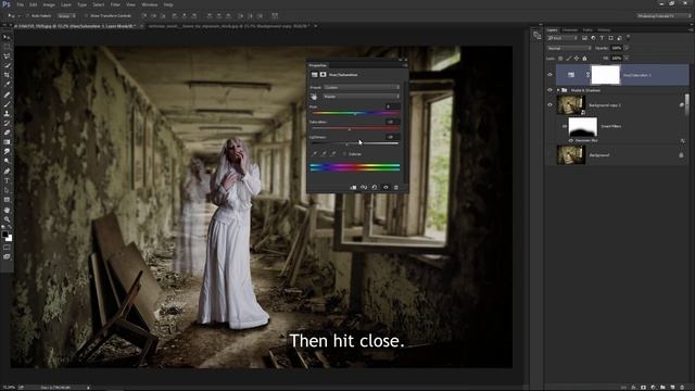 Radioactive Ghost Scene:  Photoshop Manipulation Tutorial