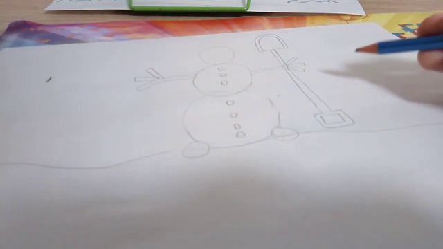 ⛄❄️☃️Как нарисовать новогоднего снеговика фломастерами!!!☃️❄️⛄