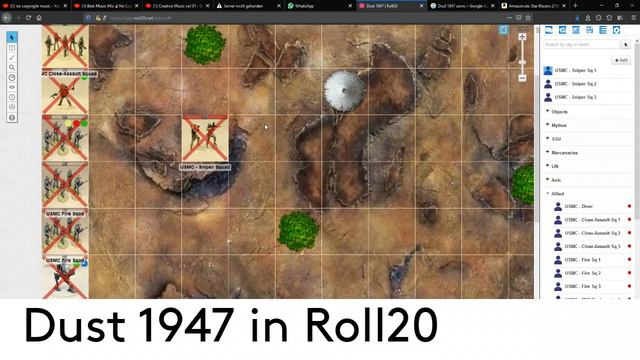 How to play Dust 1947 in Roll20 (poor english version)