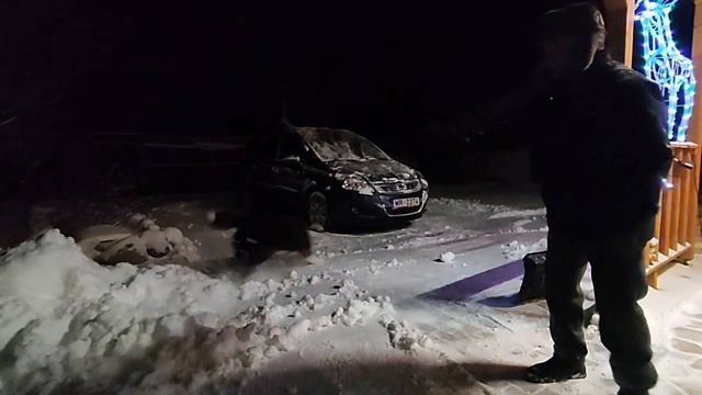 СТИХИЙНОЕ БЕДСТВИЕ В ЕЛГАВЕ . НАС ЗАВАЛИВАЕТ СНЕГОМ . СЁМКА ИГРАЕТСЯ В СУГРОБЕ . 21 НОЯБРЯ 2022
