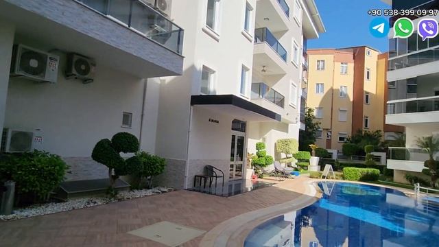 Квартира 2+1 - 120 м² "под ключ", 400 м от Средиземного моря, район Оба. Комплекс с инфраструктурой
