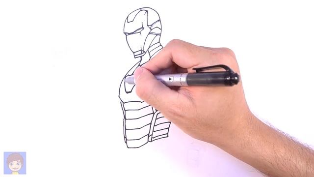 How to Draw Iron Man Step by Step - Iron Man Suit from Avengers Endgame Drawing
