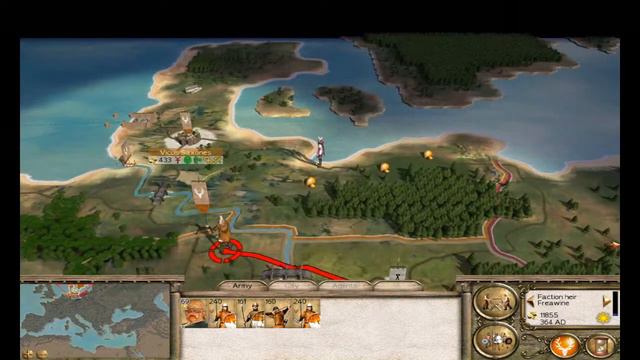 Rome Total War : Barbarian Invasion - Saxons Campaign 1  Building Empire
