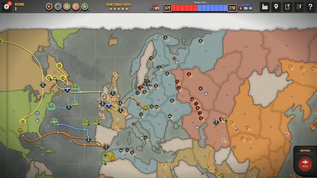 Me (Allies), taking on KARNAGE (Axis), Allies placement game, Axis and Allies Online 1942, Ep. 3.