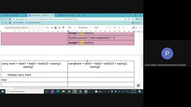 B3T13 JAVA CODING EXERCISE 3 || QUESTION 1 || 26 JAN 2022