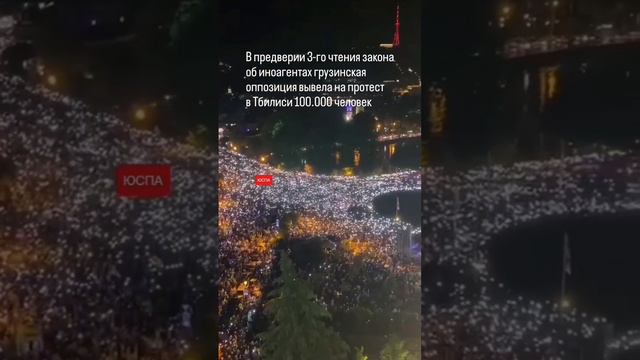 В Грузии на протесты вышли 100.000 человек
