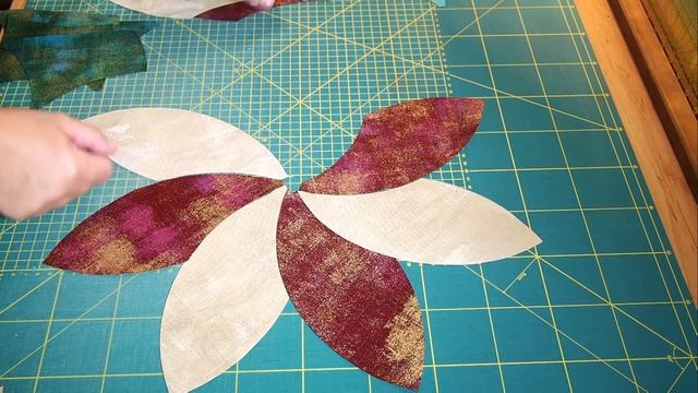 Patchwork block Round and round 16,5 inch - Pattern LizaDecor.com