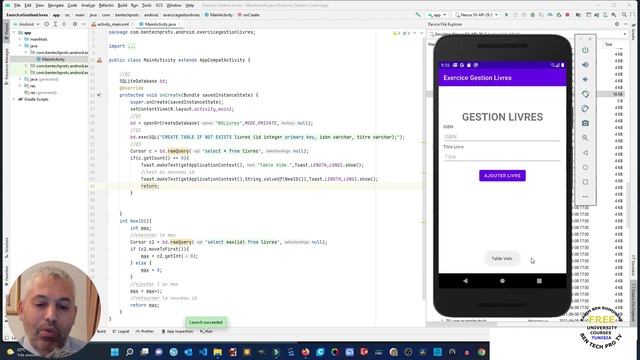 Android - Correction Exercice 1 - Base de données locale - SQLite
