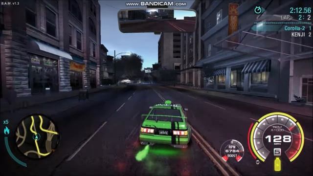 Need For Speed Carbon Improvement Mod: Toyota Corolla GT-S (2:Bodykit #2) VS. Kenji