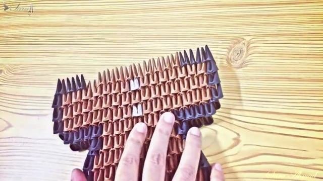 How to make 3d origami Gingerbread man