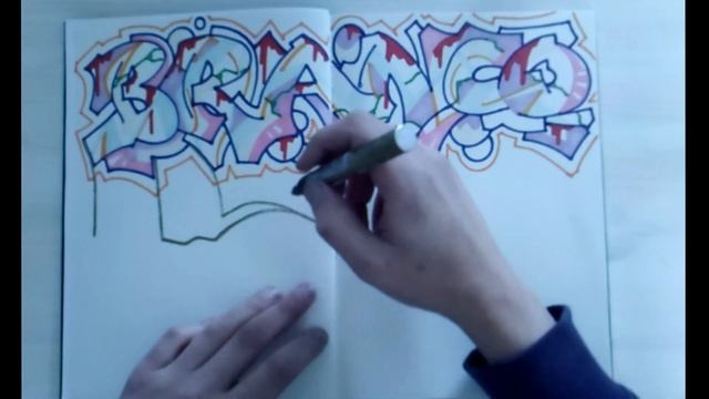 Fast Wildstyle Graffiti and character drawing In black book.
