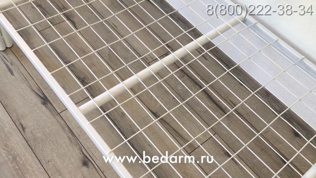 Кровать из металла двухъярусная СБ-2 белая (обзор с комментариями)