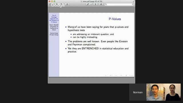 R package regtools and mystery of p-value