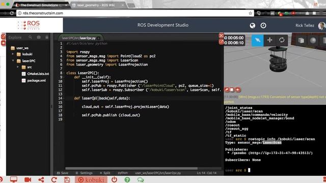 ROS QA 012 - How to convert a laser scan into a pointcloud