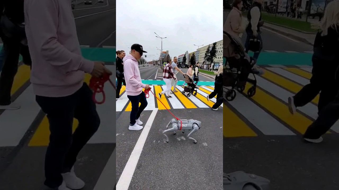 Киберпанк в  Минске с робо-собакой Unitree Go2. Киберпанк 2024