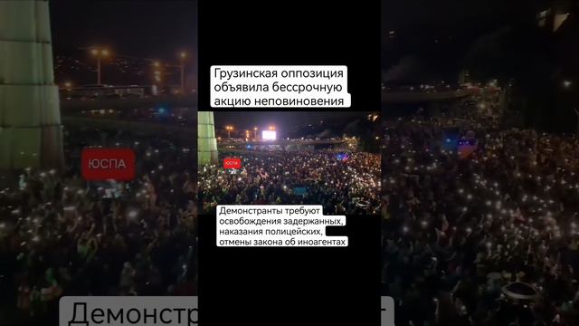 Грузинская оппозиция объявила бессрочную акцию неповиновения