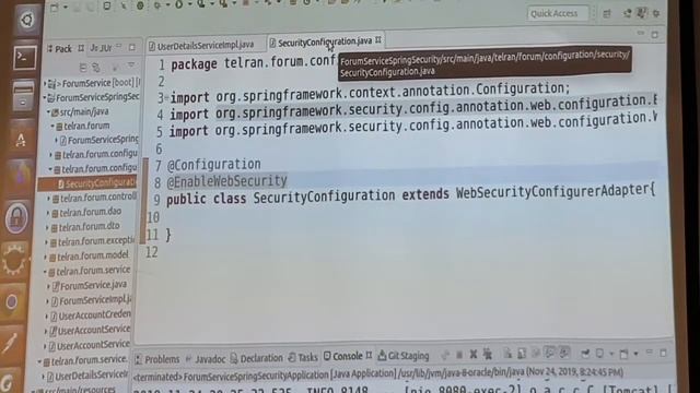Spring Boot Forum Web Service Security part 2-4