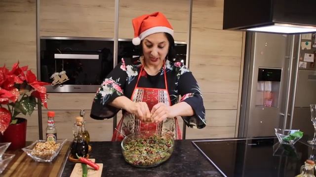 НОВОГОДНИЙ ЧЕЧЕВИЧНО-ГРАНАТОВЫЙ САЛАТ ОЧЕНЬ ВКУСНО - ОТ ЭЛИНЫ
