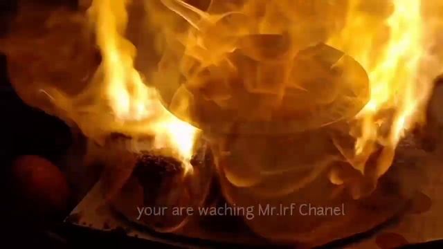 Fry eggs using wooden matches, this is the result