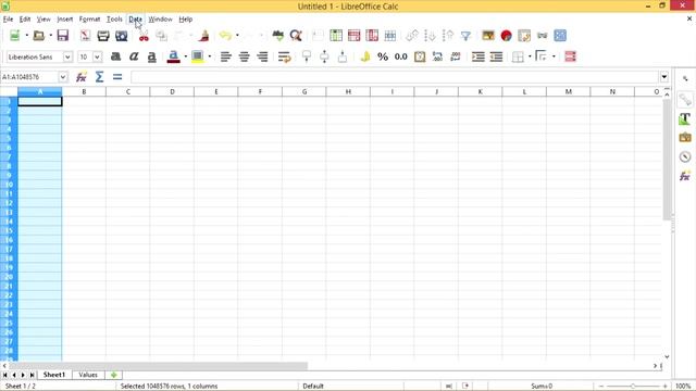 LibreOffice / OpenOffice - Drop Down Menu