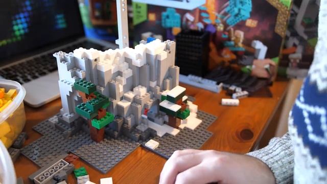 Re-Creating My Custom Mountains with LEGO Minecraft Sets!