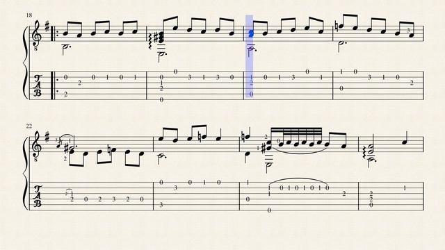 La Somptueuse - Gigue - François Campion 1684 - 1746 - Tablature