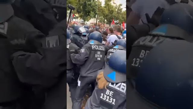В Берлине немецкая полиция избила и задержала демонстрантов, протестующих против Израиля