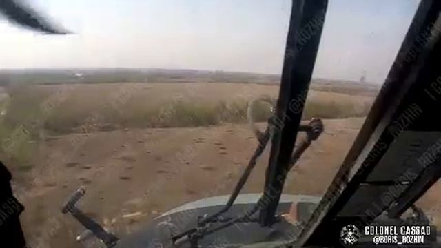 Работа ударных вертолетов ВС РФ по поддержке наших войск 
 
Пуски с кабрирования и объективный контр
