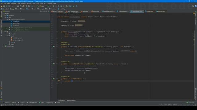 Создание мессенджера для Android. Вывод сообщений из базы данных #4