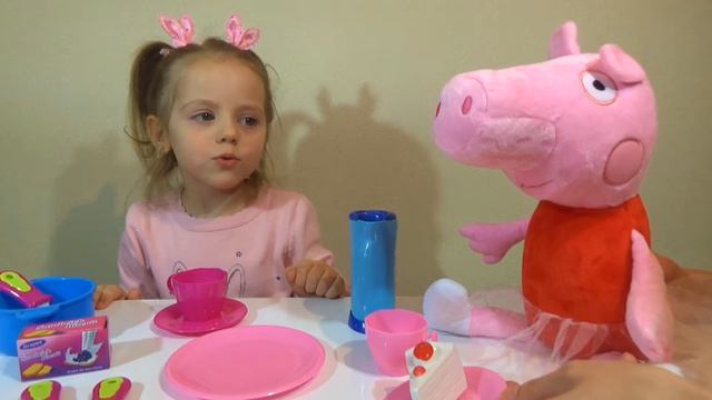 Игрушка СВИНКА ПЕППА Игровой набор посуды Peppa Pig toys