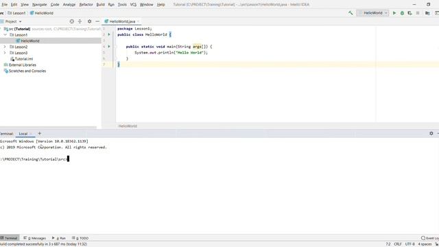 Java Training Core Java Hello World