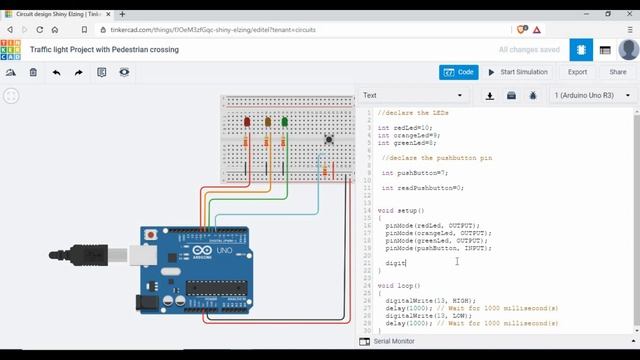 Arduino pedestrian crossing traffic lights  Traffic light arduino project tutorial  Thetips4you
