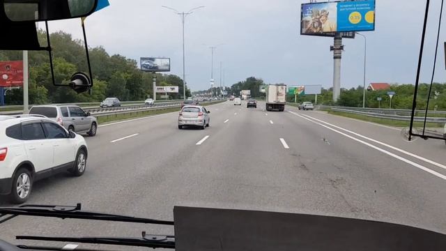 Kiev - driving to the Kiev Boryspol Airport with the bus