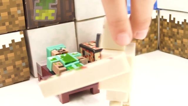 Майнкрафт видео сборник – Стив Майнкрафт Лего и игры битвы с мобами! – Видео обзор Minecraft Lego.