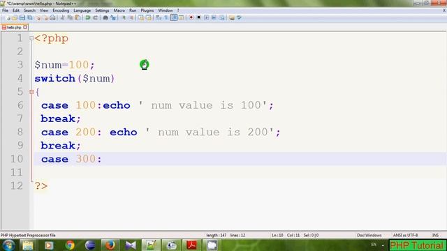 php tutorials - switch