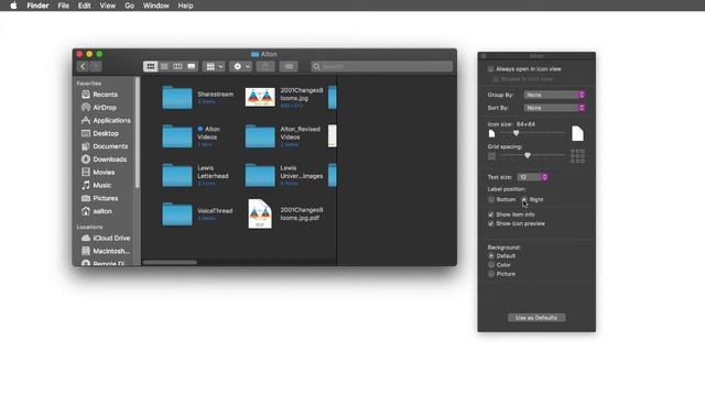 Optimizing Folders and Text Size in Finder - Mac