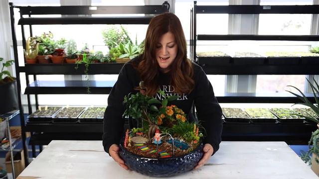 Fun, Colorful Miniature Garden with DIY Pond! 💦🌿🌈// Garden Answer