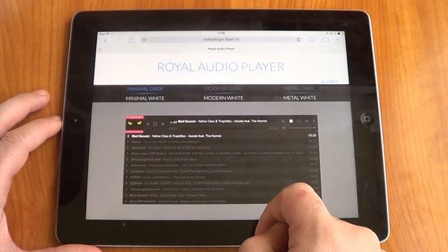 Royal Audio Player iPad demo.