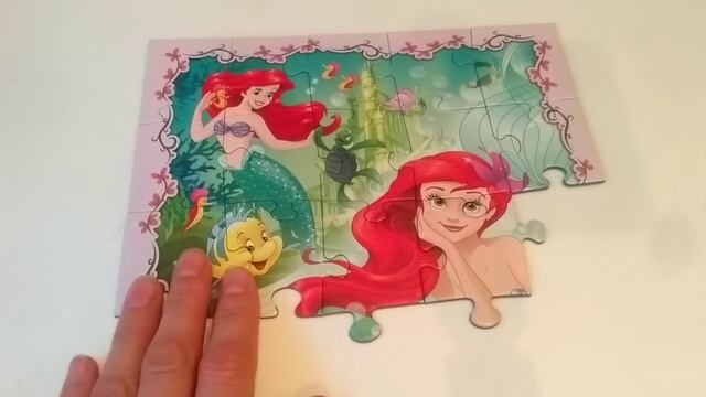 Русалочка Ариэль. Принцессы Диснея. Собираем пазлы Видео для детей