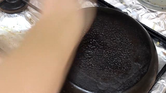 Подготовка чугунной сковороды ВИДЕО 2