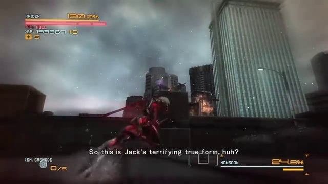 [60fps] Metal Gear Rising - R03 Boss - Monsoon S Rank (Revengeance)