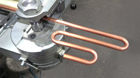 Качественная дорновая гибка медной трубы D 12х1мм на угол 180 градусов.  Ручной трубогиб PARTNER БМК