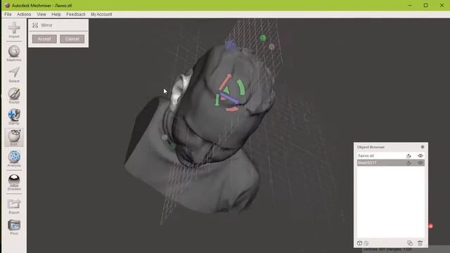 MeshMixer Урок 4 - Работа с кистью (восстанавливаем фигуру)